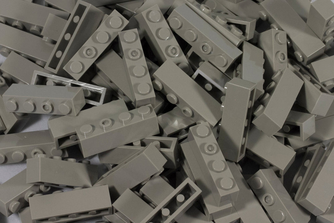 1x4 Stud Brick 100 Pack (Light Gray)