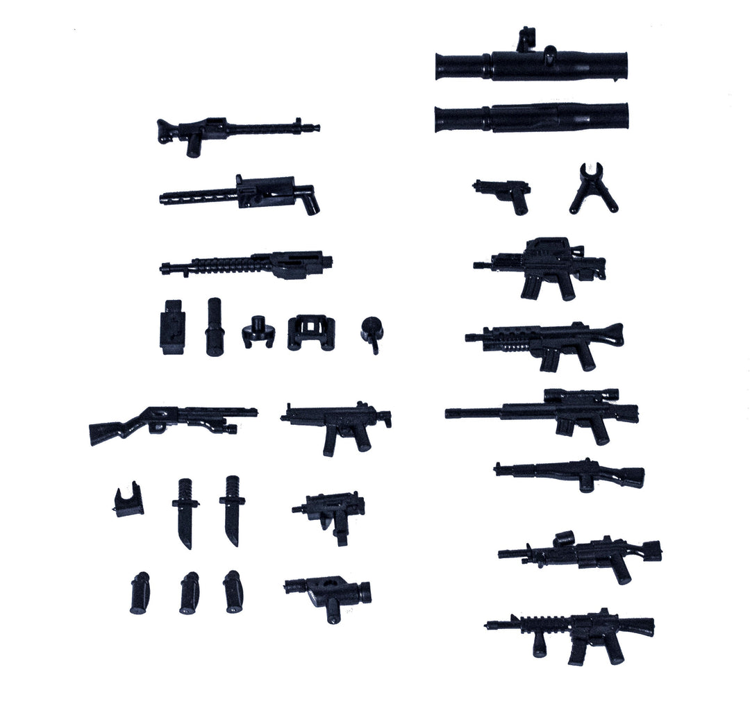 Mini Weapons and Accessories Combo Pack (27 Pieces)