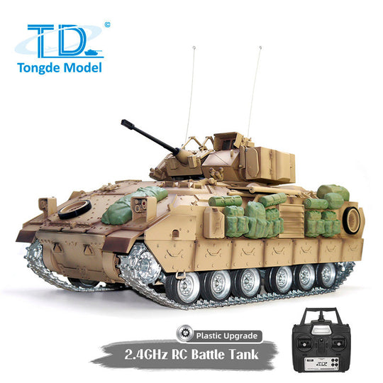 TONGDE US M2A2 Bradley 1/16 Scale Battle Tank - Metal Tracks