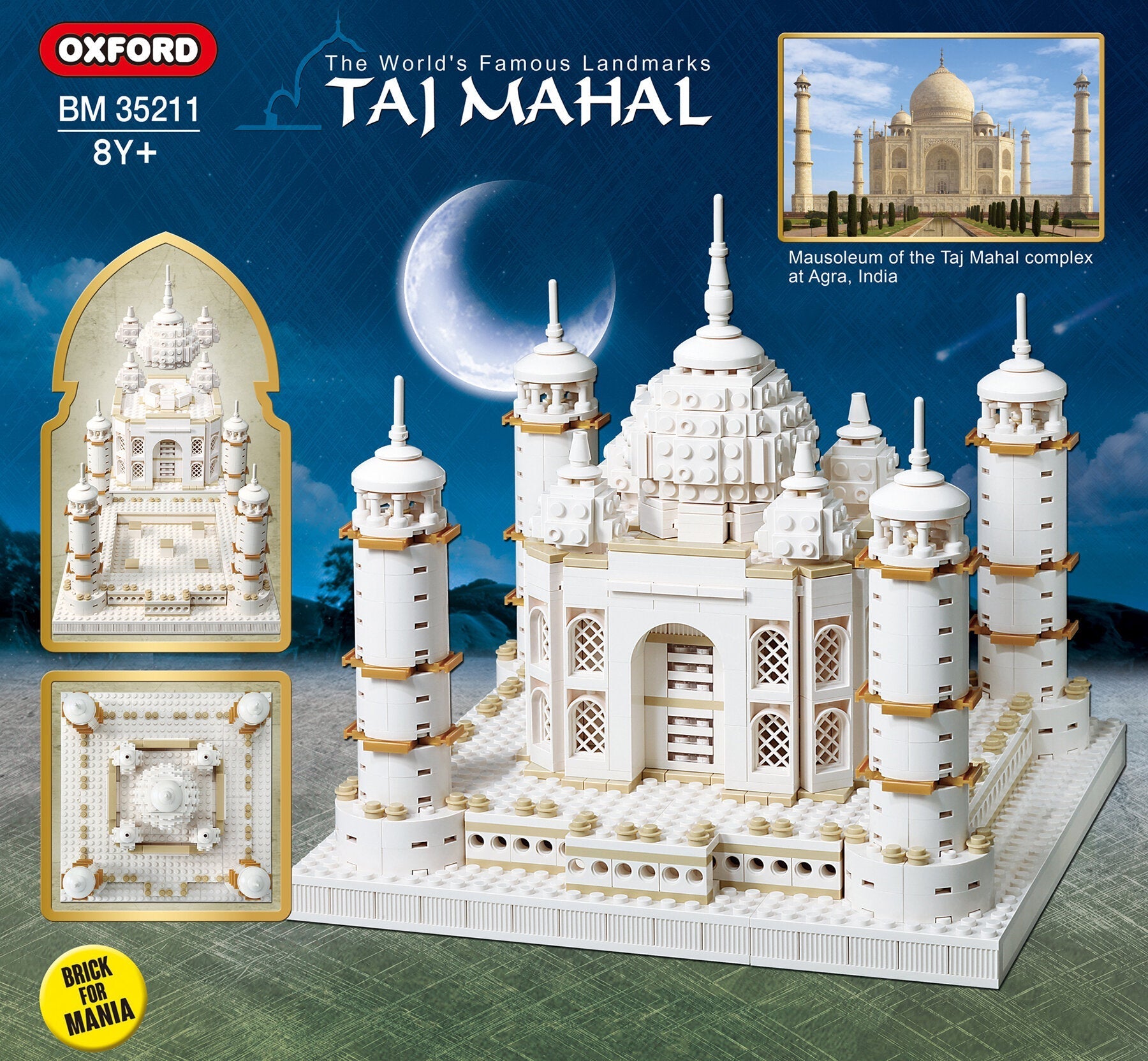 Oxford Taj Mahal Brick Set – 1,134-Piece Iconic Landmark Model for Architecture & History Fans