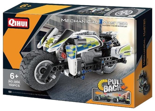 TECH BRICKS PULL BACK MOTORCYLCE 193 PCS