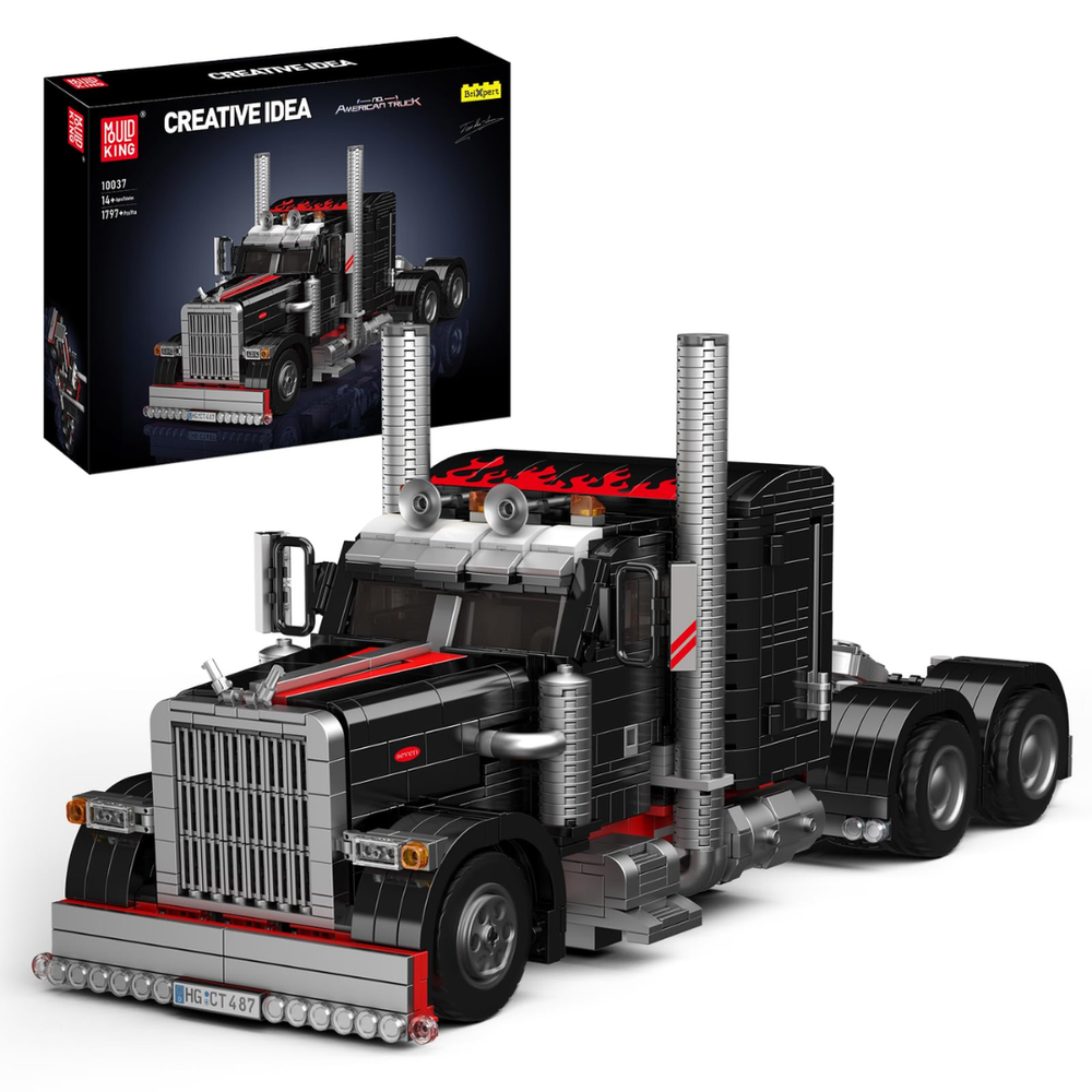 Mould King 10037 American Semi Truck Model Building Set (1797 Pieces)