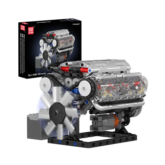 Mould King V8 Motorized Engine Building Set (535 Pieces)
