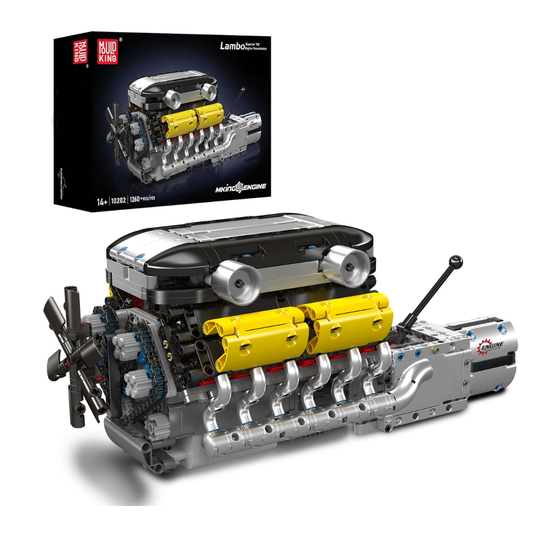 Mould King V12 Supercar-Style Motorized Engine & Gearbox Building Set (1260 Pieces)