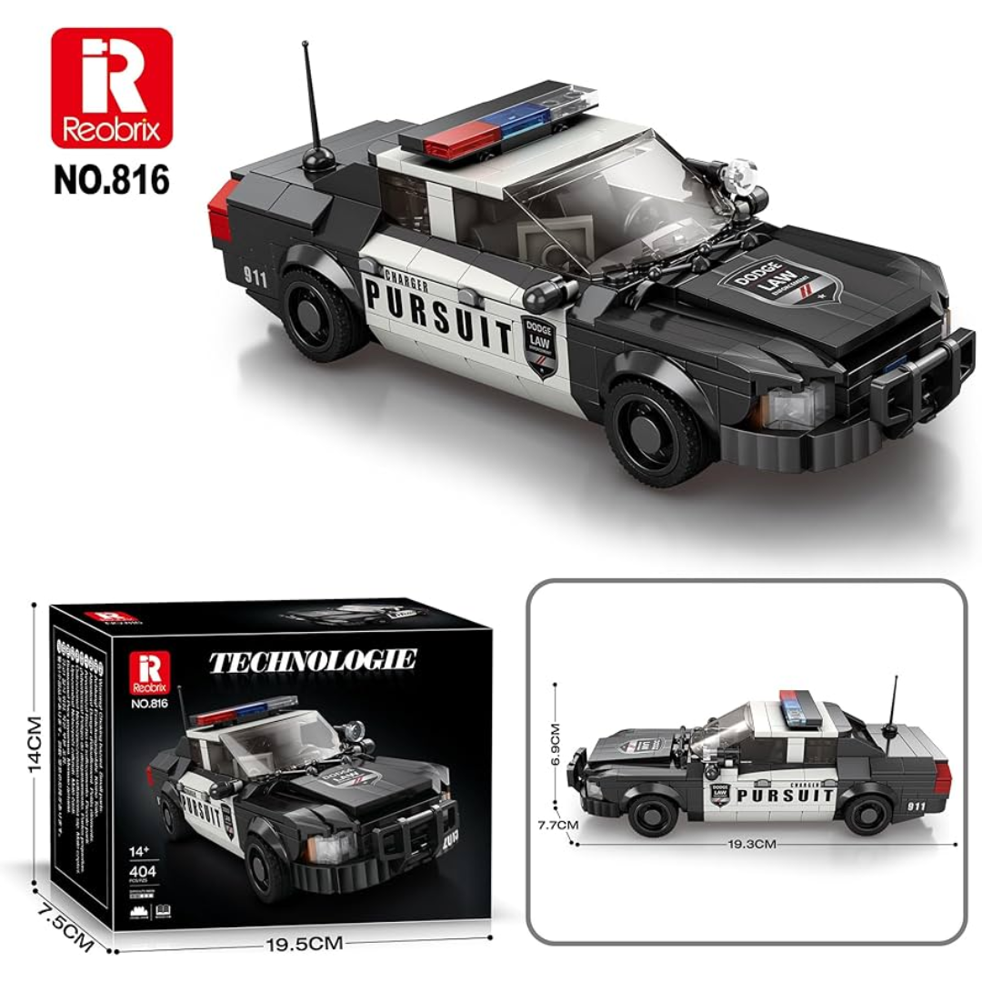 Reobrix 816 Police Car Building Set (404 pcs)