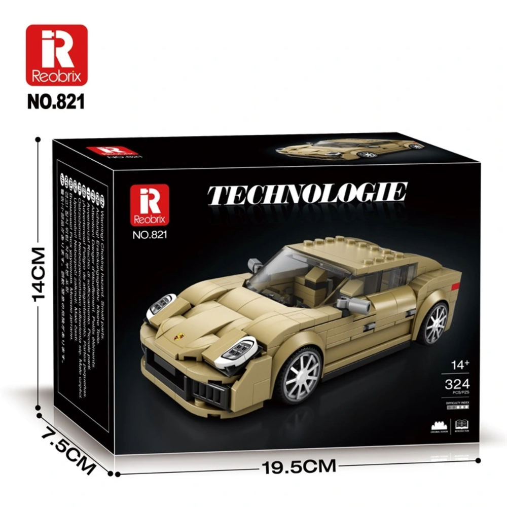 Reobrix 821 Porsche Panamera-Style Building Set (324 pcs)