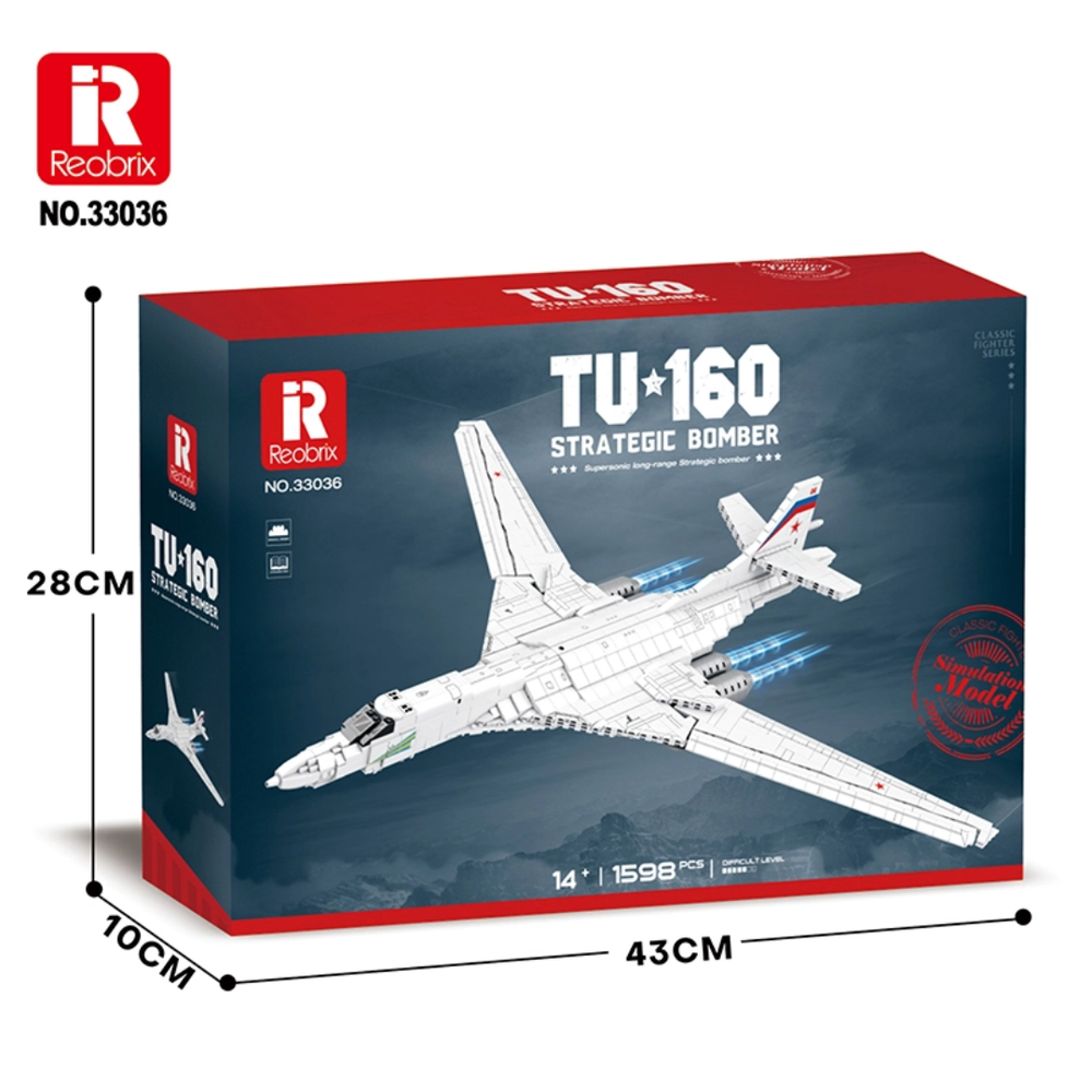 Reobrix 22026 Tu-160 “Blackjack” Supersonic Strategic Bomber Building Set