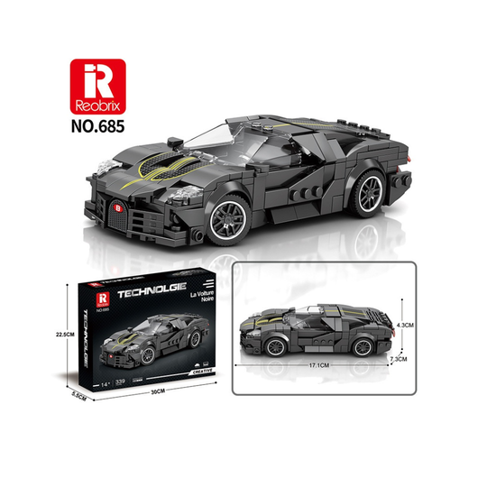 Reobrix 685 Bugatti La Voiture Noire-Style Building Set (298 pcs)