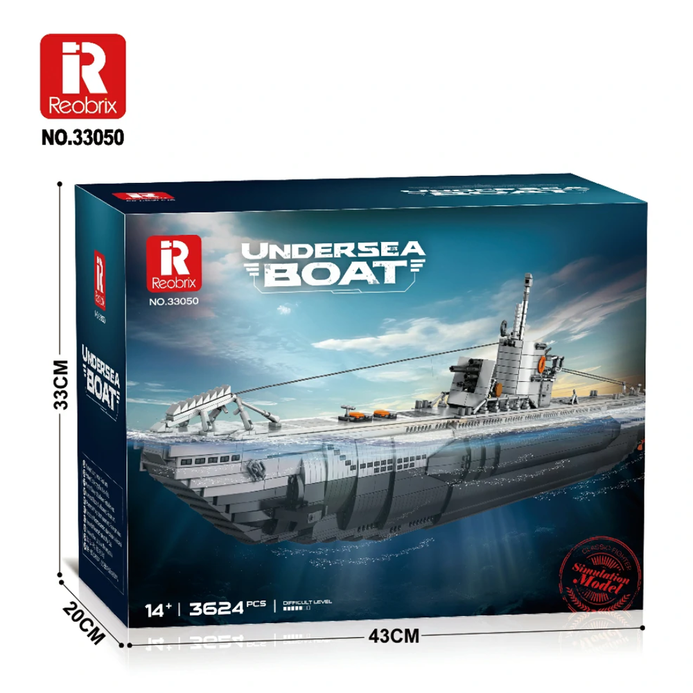 Reobrix German U-Boat Submarine Military Building Set