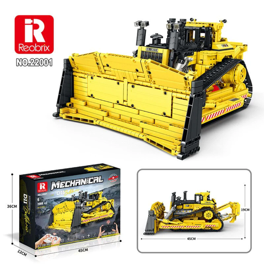 Reobrix RC Bulldozer Remote Control Construction Building Set