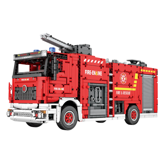 Reobrix RC Fire Truck Remote Control Construction Building Set – 3,266 Pieces