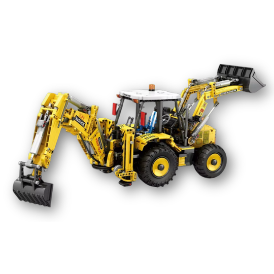 Reobrix RC Backhoe Loader Remote Control Construction Building Set – 2,466 Pieces
