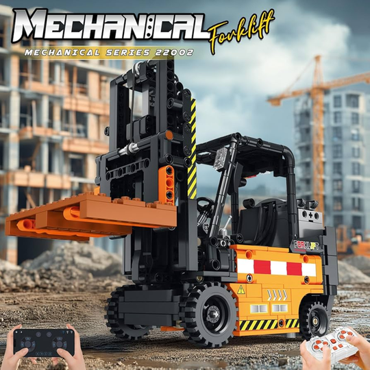 Reobrix RC Forklift Remote Control Construction Building Set – 772 Pieces