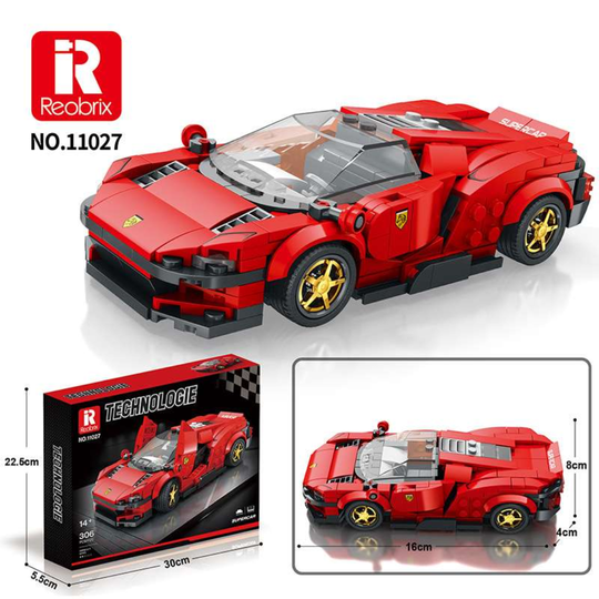 Reobrix 11027 Ferrari Daytona-Style Building Set (275 pcs)