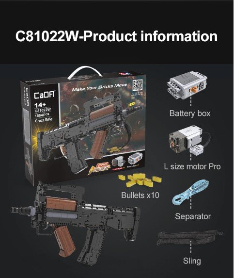 CaDA Model Bullpup Rifle Brick Building Set