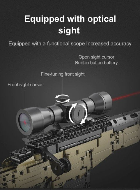 CaDA Model Sniper Rifle Brick Building Set 979 Pieces