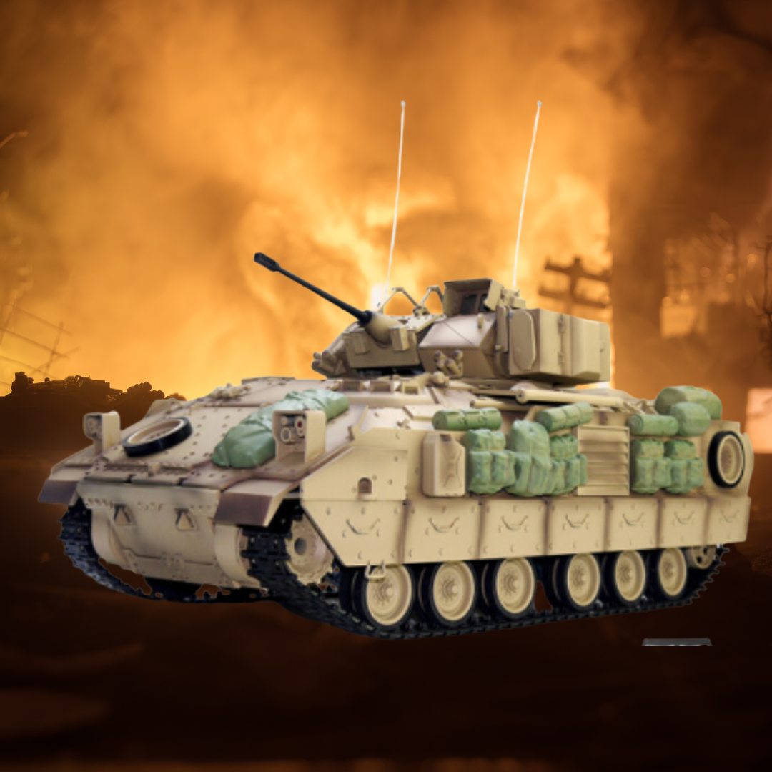 TONGDE US M2A2 Bradley 1/16 Scale Battle Tank - Plastic Tracks