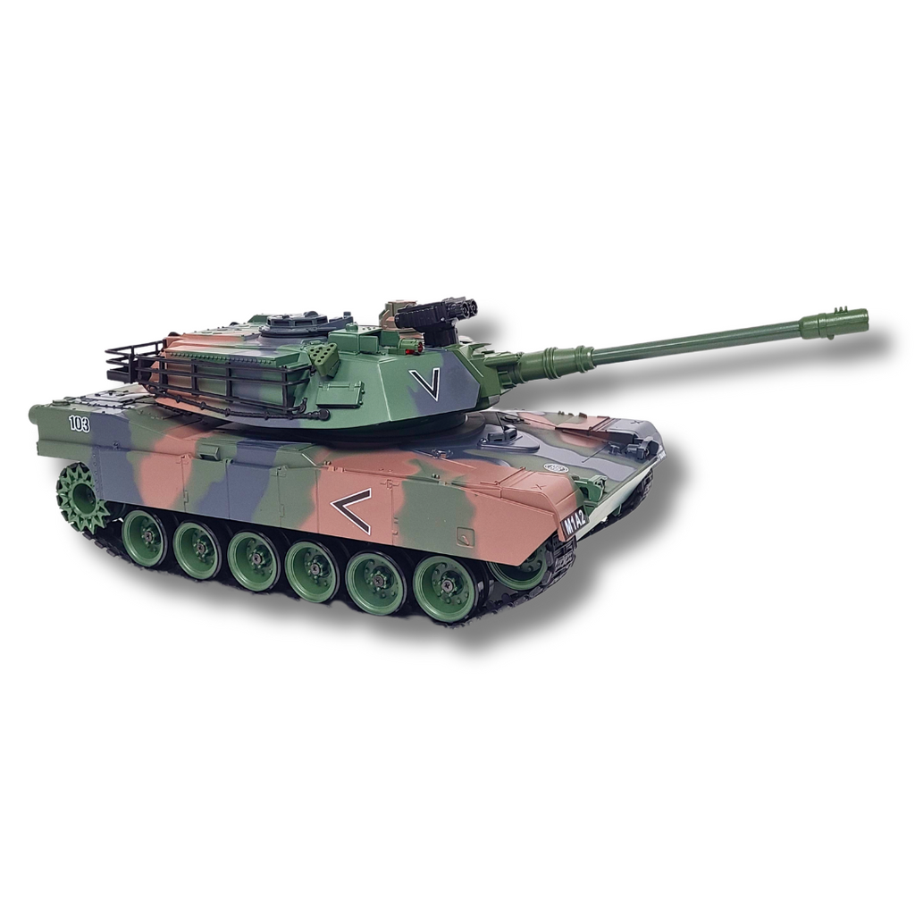1/18 Scale US M1A2- 2.4Ghz RC Tank Force (Green Camo or Tan