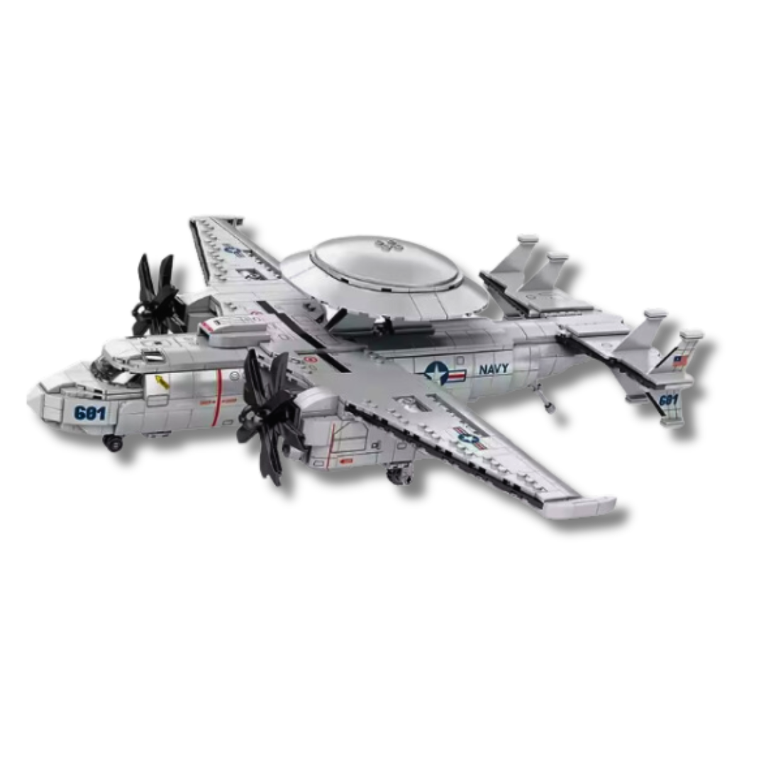 Reobrix E-2 Hawkeye Aircraft Brick Set – 1,144-Piece U.S. Navy Early Warning Plane Model