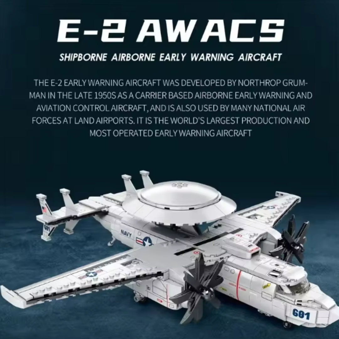 Reobrix E-2 Hawkeye Aircraft Brick Set – 1,144-Piece U.S. Navy Reobrix E-2 Hawkeye Aircraft Brick Set – 1,144-Piece U.S. Navy