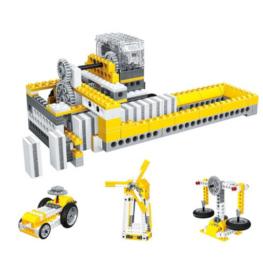WANGE 1405 Power Machinery – STEM Domino, Windmill, and Lunar Vehicle Kit