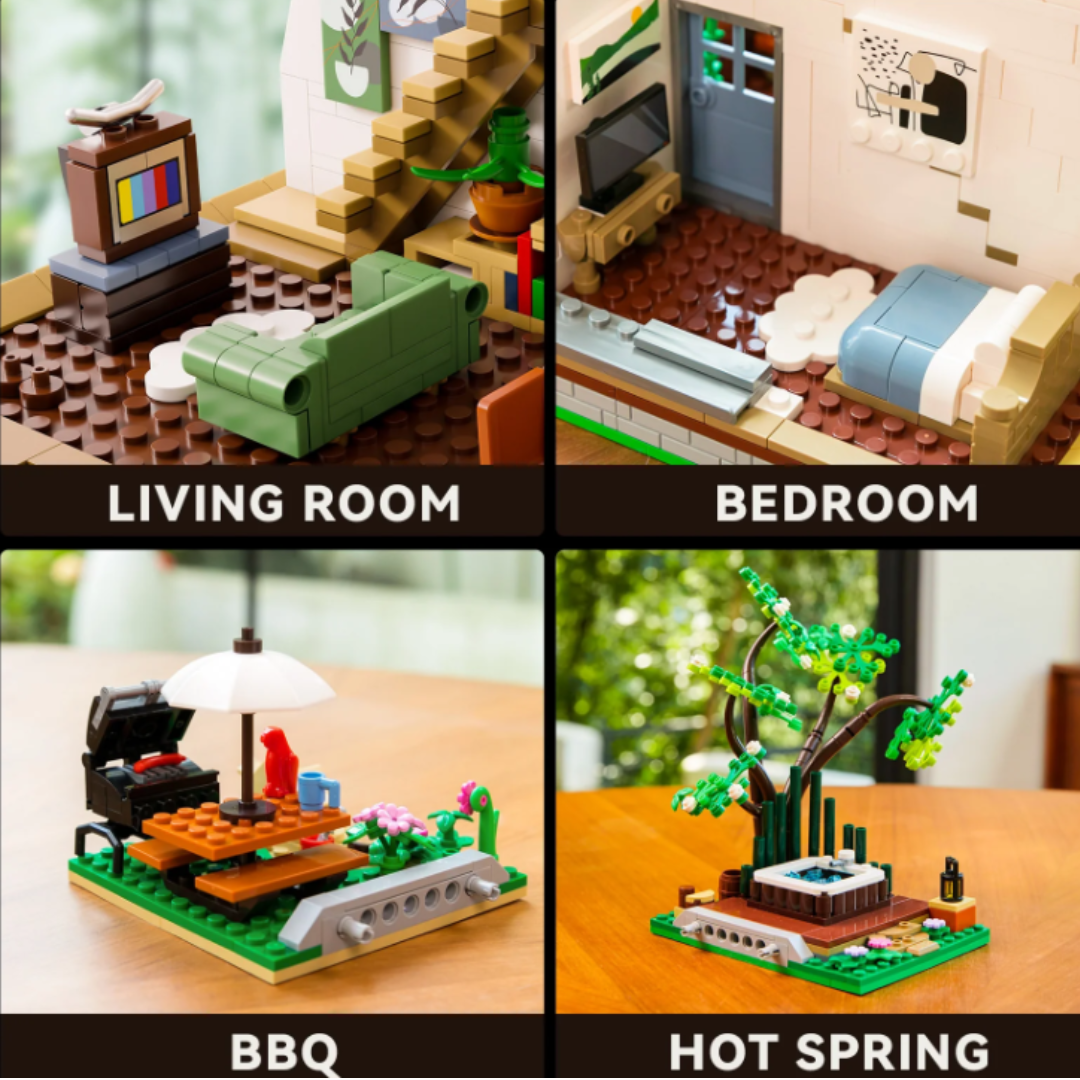 Pantasy 85003 Forest Cabin – 2,000+ Piece Modular Nature Retreat Building Set