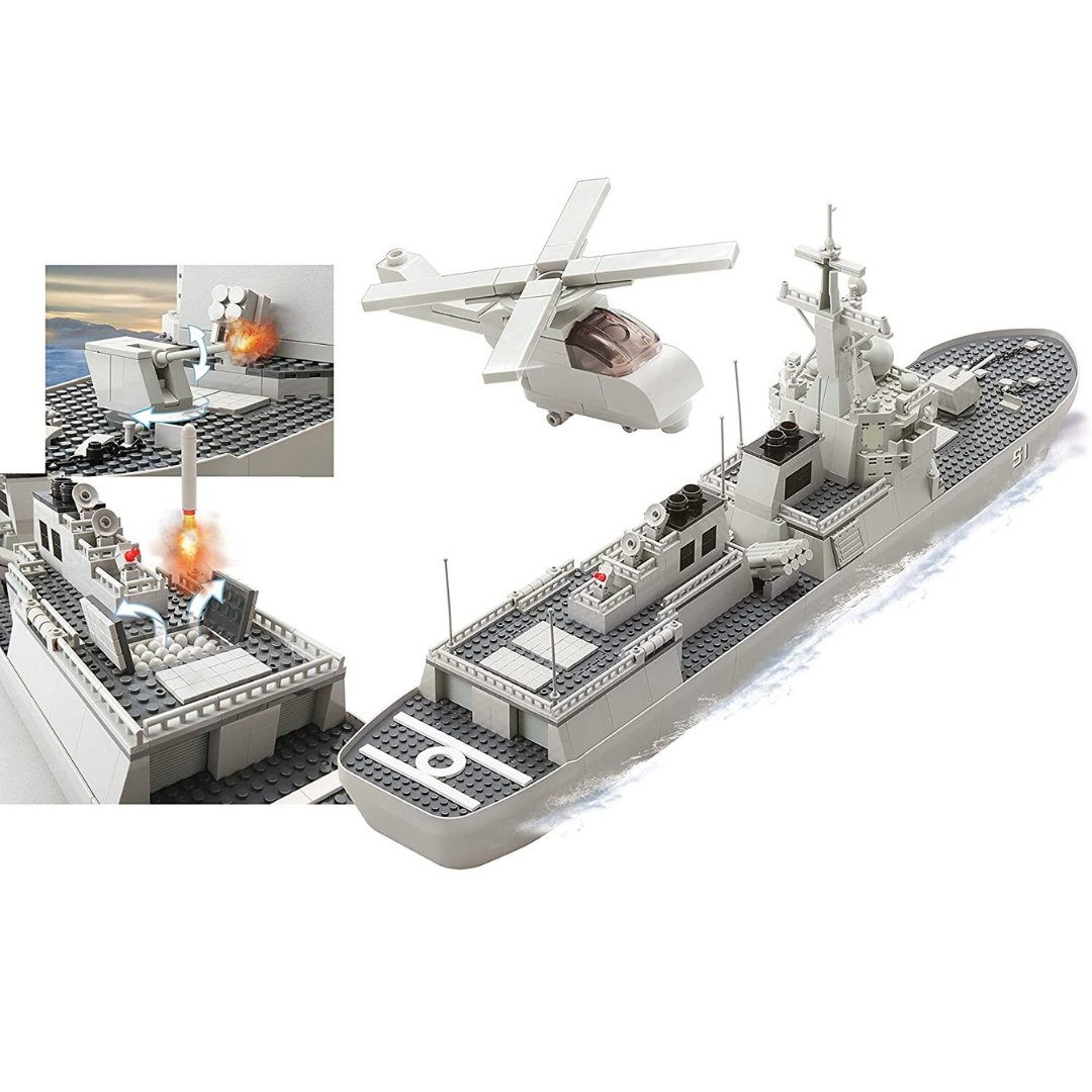 IMEX Oxford USS Arleigh Burke Aegis Missile Destroyer Brick Set – 1058 Pieces