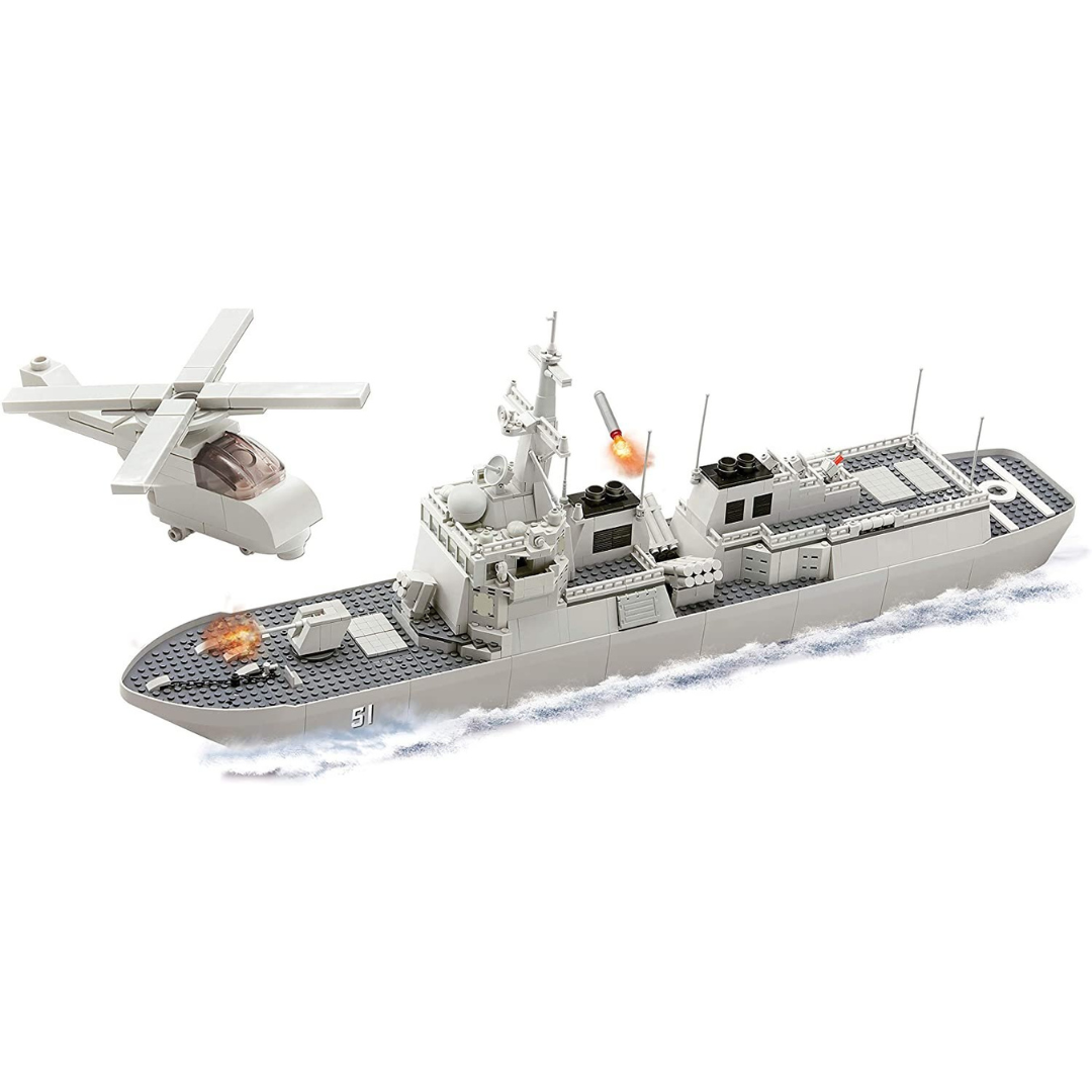 IMEX Oxford USS Arleigh Burke Aegis Missile Destroyer Brick Set – 1058 Pieces