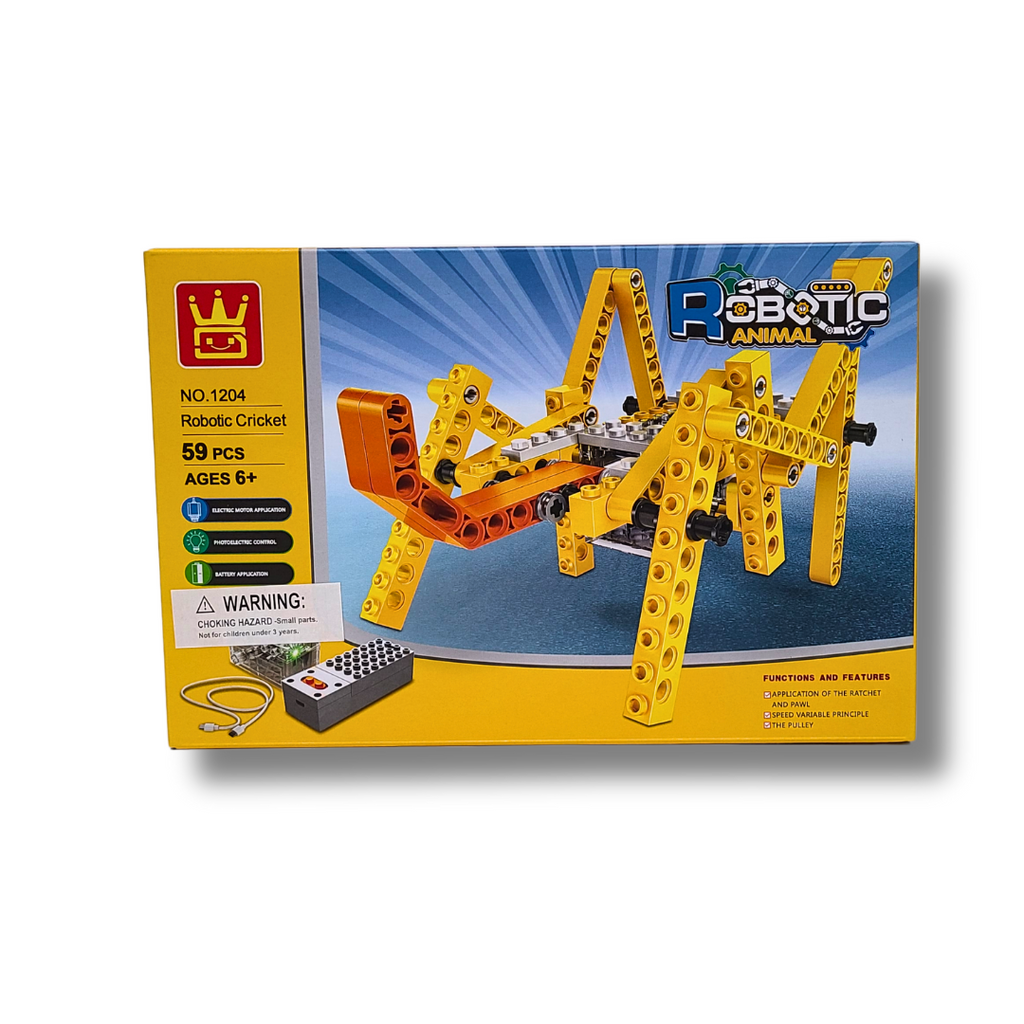 WANGE WAG1204 Robotic Cricket – 59-Piece Motorized STEM Building