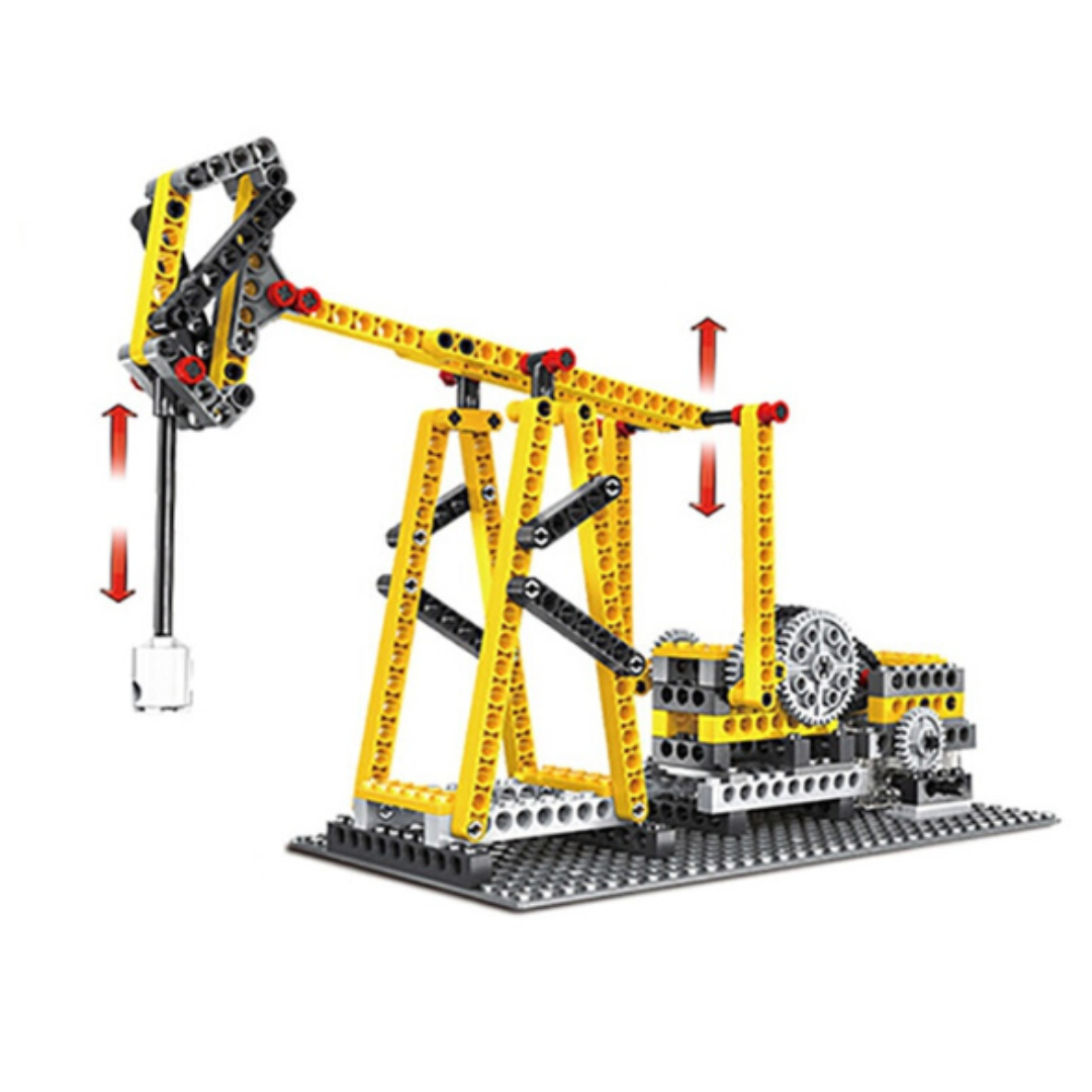 WANGE 1406 Power Machinery – 178-Piece STEM Beam Pump, Bridge & Pirate Ship Set