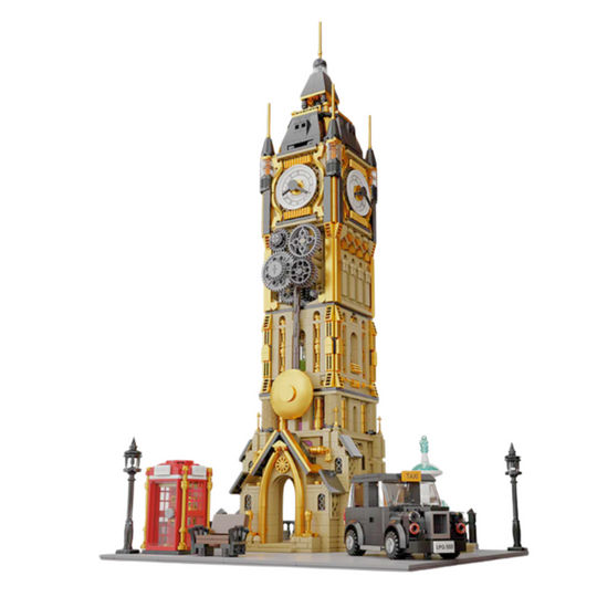 Pantasy 85008 Steampunk Clock Tower – 2,460-Piece Modular Display Set