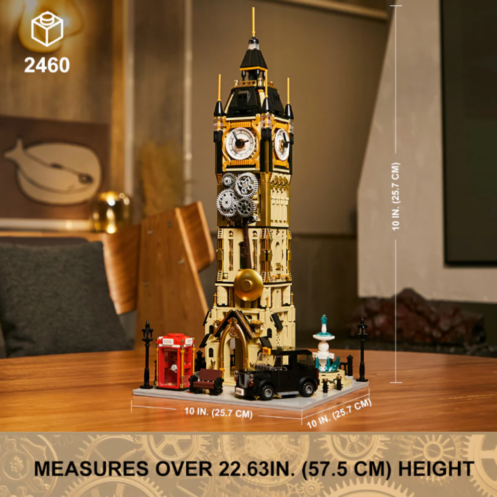 Pantasy 85008 Steampunk Clock Tower – 2,460-Piece Modular Display Set