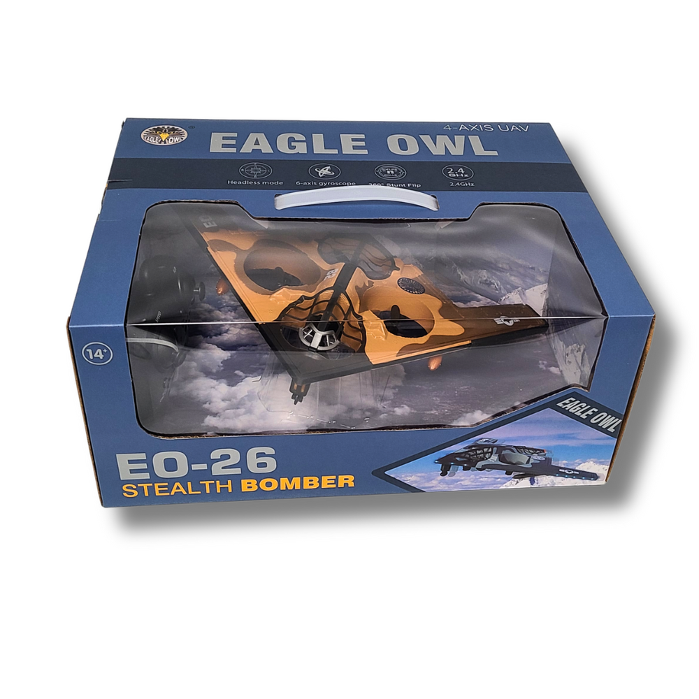 Eagle Owl OE-26 B2 Bomber RC Airplane – 2.4GHz 6-Axis Gyro Stealth Drone