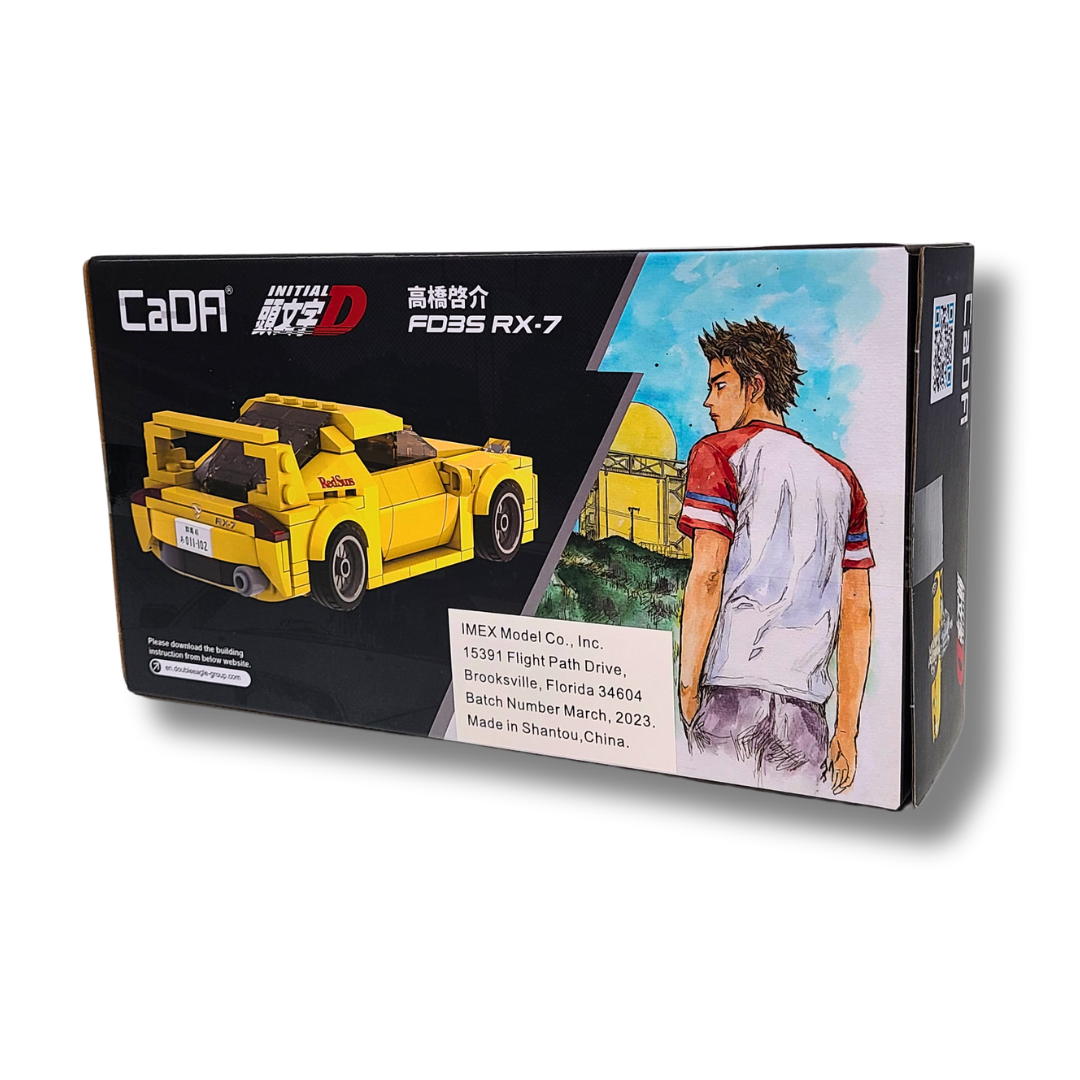 CaDA Mazda RX-7 FD Brick Model Kit (Small Scale)