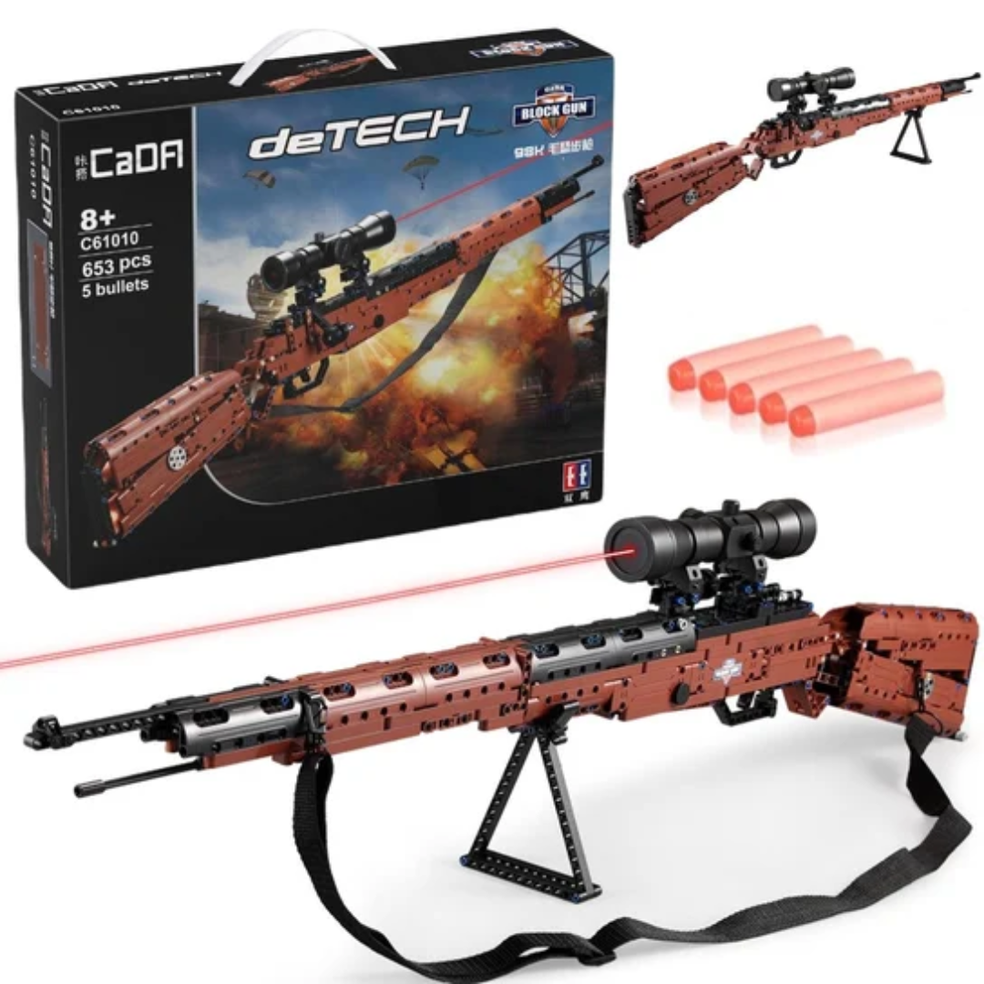 CaDA Kar98k Bolt-Action Rifle Brick Model Kit