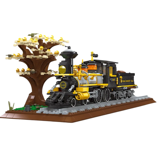 4-4-0 Steam Train Building Kit with Train Track – 950 PCS