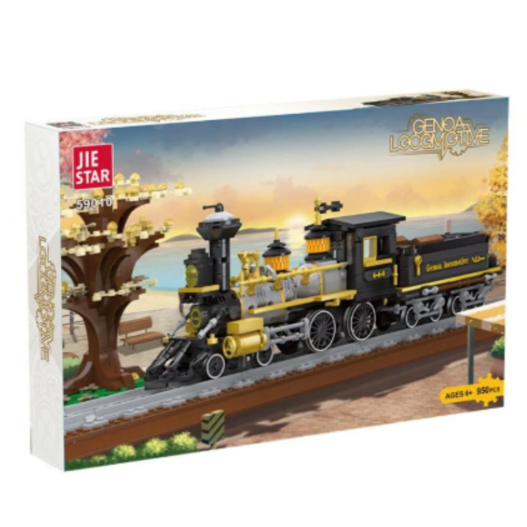 4-4-0 Steam Train Building Kit with Train Track – 950 PCS