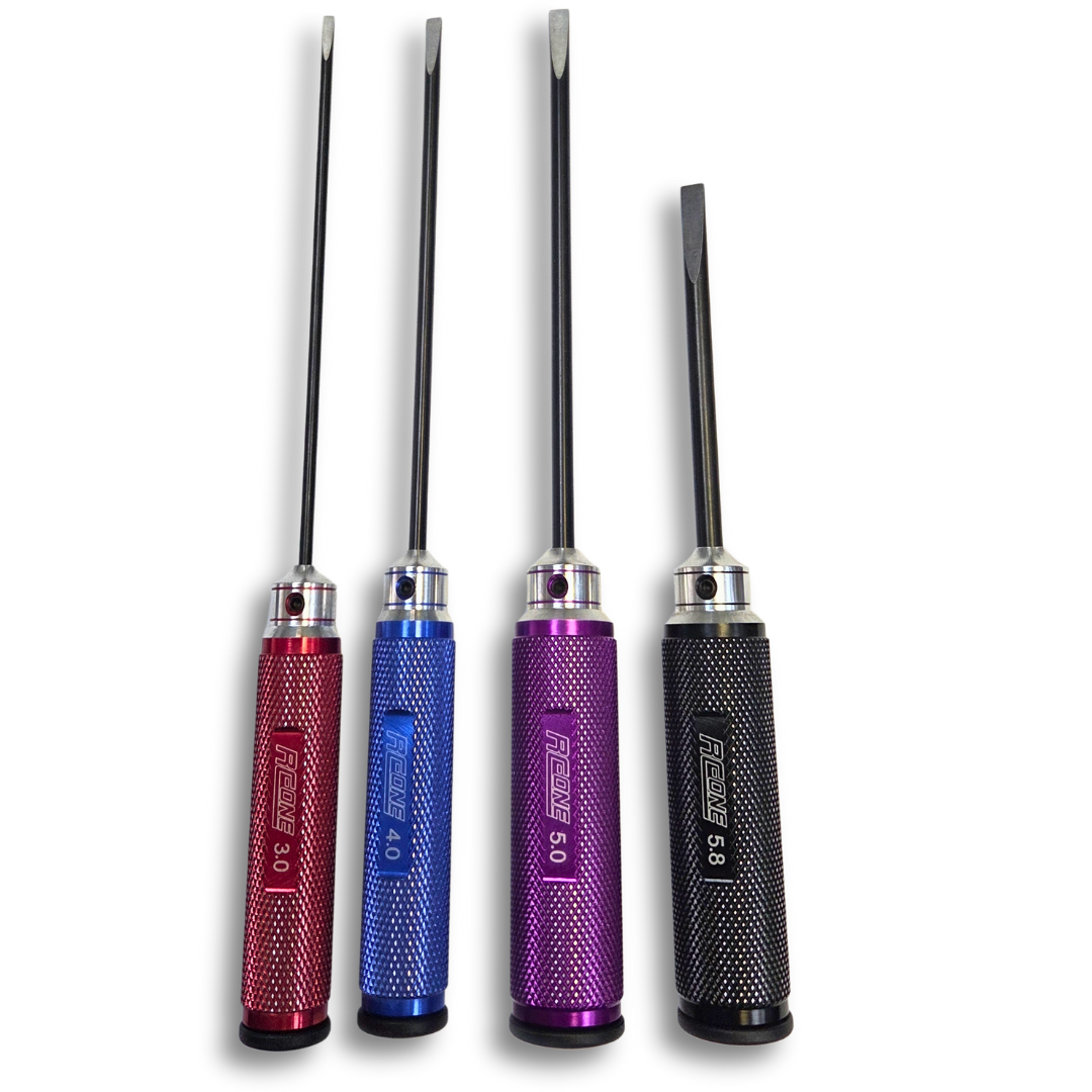 Flat Head Screwdriver Set — 4-Piece (3.0 / 4.0 / 5.0 / 5.8mm)