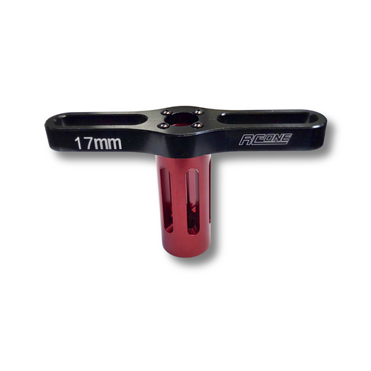 RCONE 17mm Aluminum Wheel Wrench — Red/Black CNC T-Handle Tool