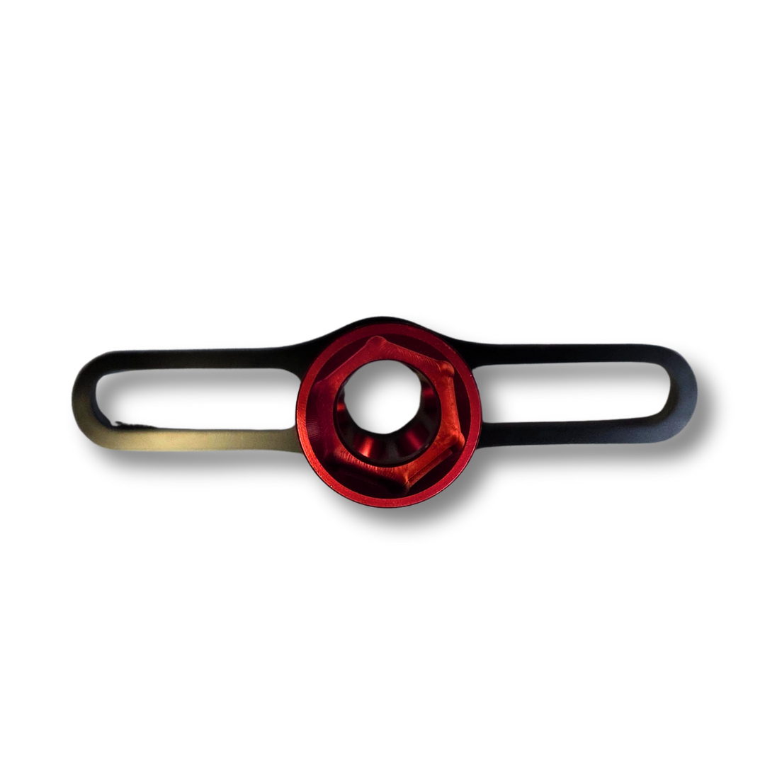 RCONE 17mm Aluminum Wheel Wrench — Red/Black CNC T-Handle Tool
