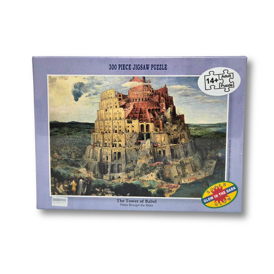 Tomax The Tower of Babel Puzzle – 300 Piece Glow in the Dark Jigsaw | Pieter Bruegel