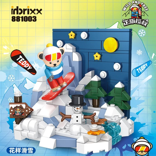 Inbrixx 81003 Teddy Snowboarding Champion – 216pcs Display Brick Figure