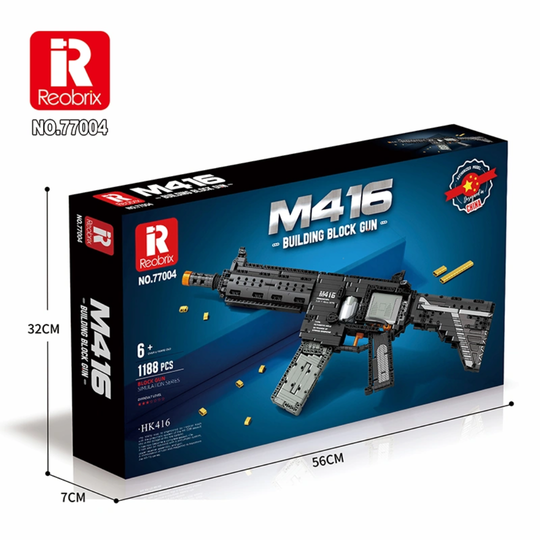 Reobrix 77004 M416 Motorized Assault Rifle – 1188-Piece Building Block Set