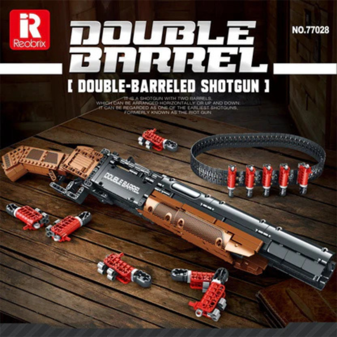Reobrix 77028 Double-Barrel Shotgun – 1006-Piece Building-Block Set