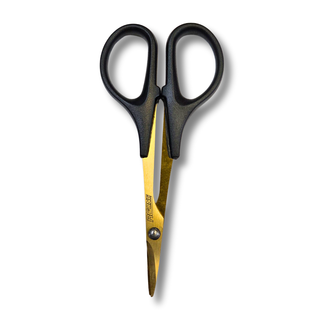 Curved Scissors — Ti-Coated for RC Car Bodies (1 Piece)