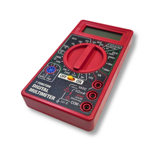7-Function Digital Multimeter — 3½-Digit LCD, AC/DC Voltage, Current, Resistance & Battery Test