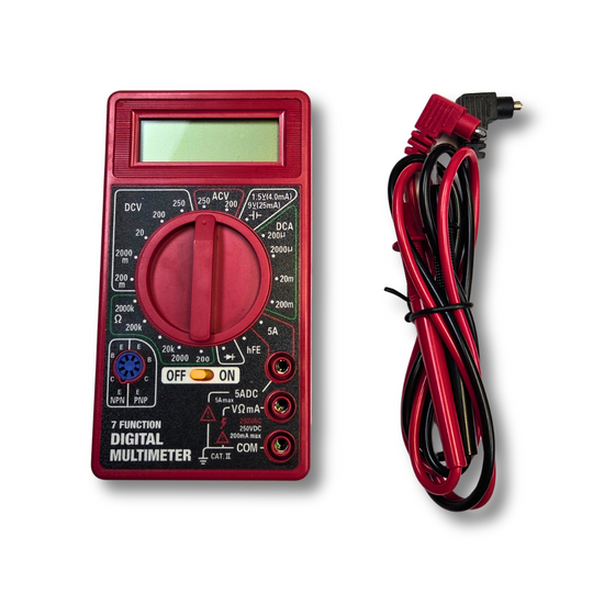 7-Function Digital Multimeter — 3½-Digit LCD, AC/DC Voltage, Current, Resistance & Battery Test