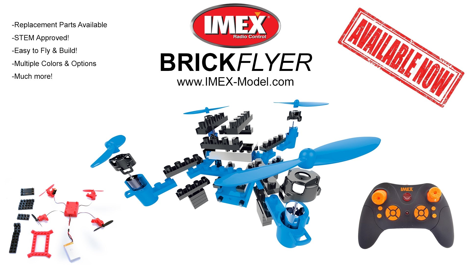IMEX Brickflyer Building Block Quadcopter