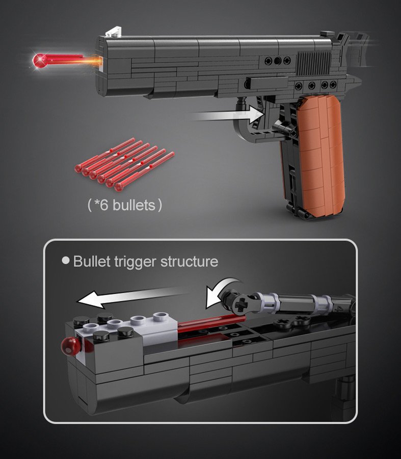 CaDA Model Pistol Brick Building Set 332 Pieces