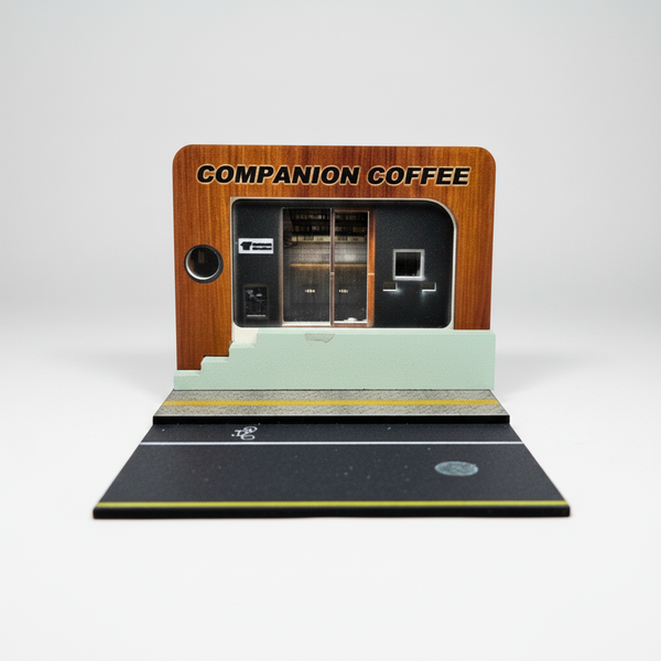 Light-Up Coffee Shop Diorama Scene For 1:64 Diecast (No Lights